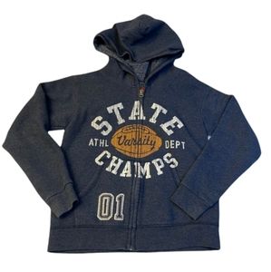 EUC Hanes Small Boy Football Jacket Sweatshirt Hoodie